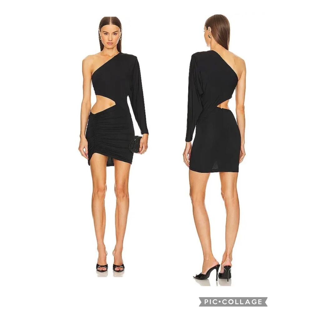 NEW Michael Costello x REVOLVE Avianna Mini Dress Black Size Small